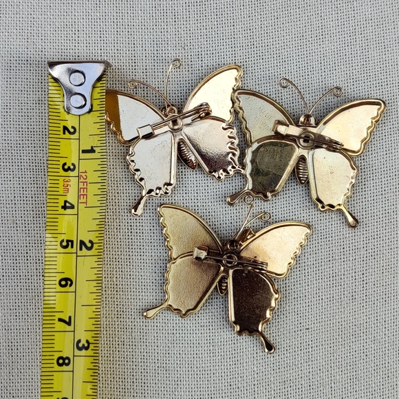 🦋Vintage art deco glitter butterfly brooch lot - Picture 7 of 8